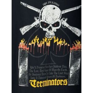 Echo Battery Terminators Military Graphic T Shirt Skull Discipline Flag Mens M